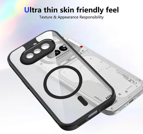 Vista 243 de Funda magnética transparente compatible con Xiaomi 17T, color negro 2 en 1 PC + TPU cubierta de teléfono a prueba de golpes, carcasa protectora