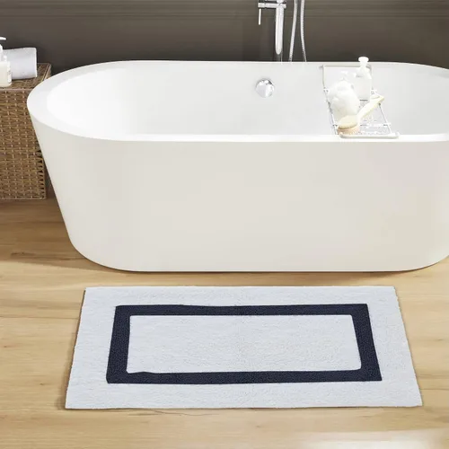 Vista 66 de Better Trends - Alfombra de baño 100% algodón reversible, altamente absorbente y lavable a máquina, suave, tapete de ducha para piso de baño