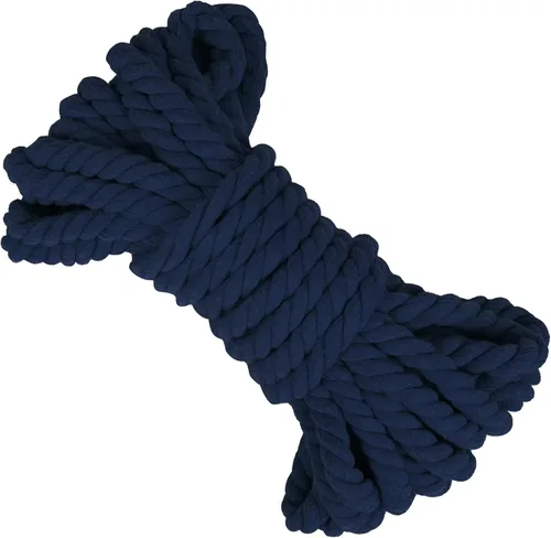 Vista 15 de Cuerda de macramé gruesa de 0.315 in x 32.8 pies, cuerda de algodón trenzada de algodón natural, 3 capas para colgar en la pared, para colgar