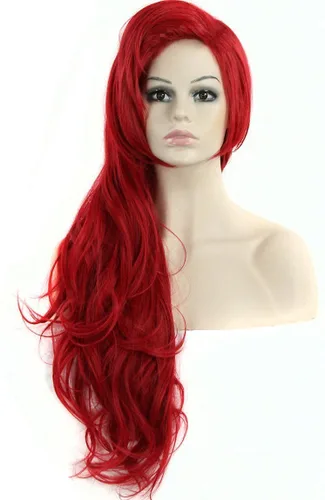Vista 2 de Anogol peluca para mujer de cabello rizado y ondulado colorado Fashion Lolita para Cosplay y fiestas, de 32 pulgadas 80cm