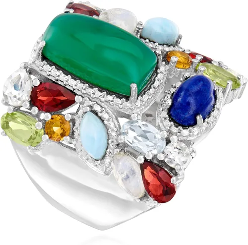 Vista 3 de Anillo con gemas múltiples Ross-Simons de 2,48 qt. t. en plata de ley