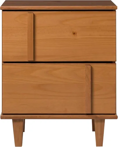 Vista 6 de Walker Edison Sprague - Mesita de noche contemporánea de madera maciza con cajón, 20 pulgadas, caramelo