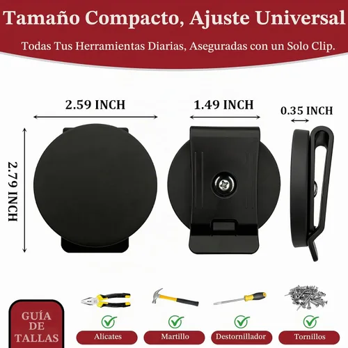 Vista 2 de XXHong - Soporte magnético para herramientas, clip para cinturón, organizador de herramientas magnético resistente para tornillos, clavos