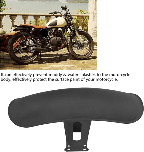 Vista 4 de Acouto motocicleta delantero, motocicleta delantero fango aleta guardia carenado guardabarros cubierta para cg125 retro negro