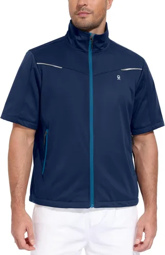 Vista 13 de Little Donkey Andy Chaqueta de golf Softshell de manga corta para hombre Negro