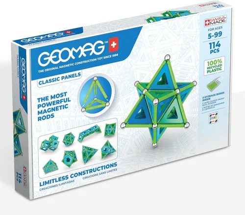 Vista 11 de Geomag Supercolor Juguetes Magnéticos para Niños de 5+ Años, 35 Piezas de Imanes Educativos STEM para Niños - Bloques Magnéticos Hechos en Suiza