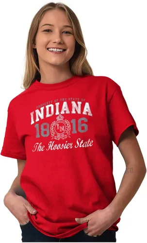 Vista 3 de Indiana Midwestern Souvenir Tourist in Crewneck Camisetas Mujer