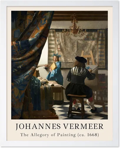 Vista 16 de Poster Master Póster vintage Johannes Vermeer – Impresión de pintura de vista retro de Delft – Vista del arte de Delft – Regalo para hombres