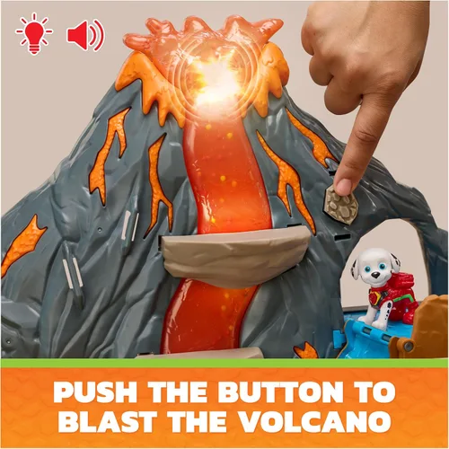 Vista 3 de PAW Patrol The Dino Movie Super Lava Blast Volcano Playset with 2 Figures
