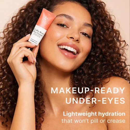 Vista 7 de Beauty by Earth Crema de ojos con cafeína para hinchazón y bolsas debajo de los ojos, fabricada en Estados Unidos con ingredientes naturales