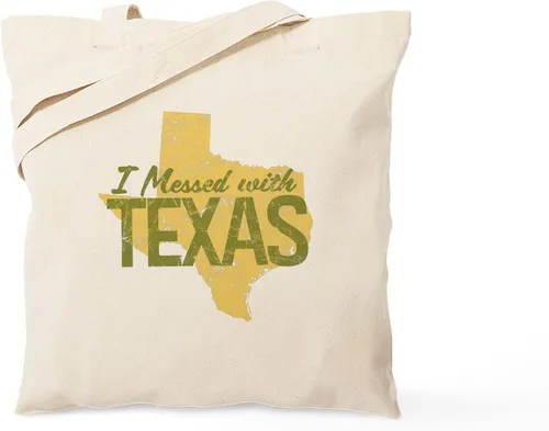 Vista 27 de CafePress Bolsa de mano de la bandera de Texas, bolsa de lona natural, bolsa de compras reutilizable