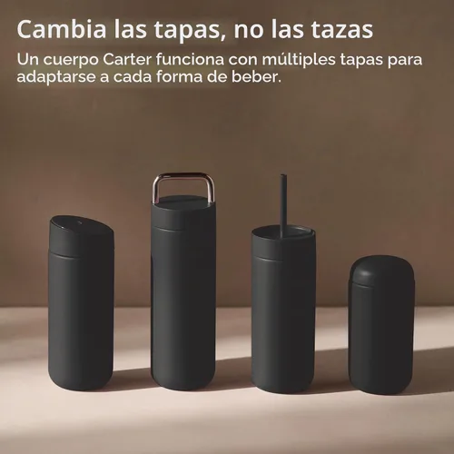 Vista 7 de Fellow Carter - Vaso de cerámica fría con forro de 16 onzas con tapa con Desert Rose