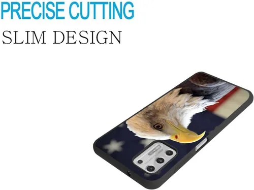 Vista 4 de Funda compatible con Moto G Stylus 2021, diseño gráfico retro de la bandera de Águila Americana de Estados Unidos para Moto Case Hombres y Niños