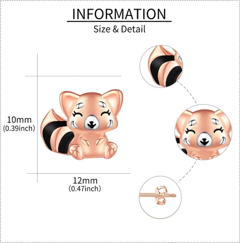 Vista 3 de YAFEINI Aretes de plata de ley 925 con diseño de animales, joyería para regalar a las mujeres