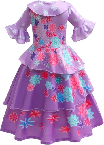 Vista 3 de Vestido de Encanto Isabella Mirabel para niñas, disfraz de princesa Madrigal