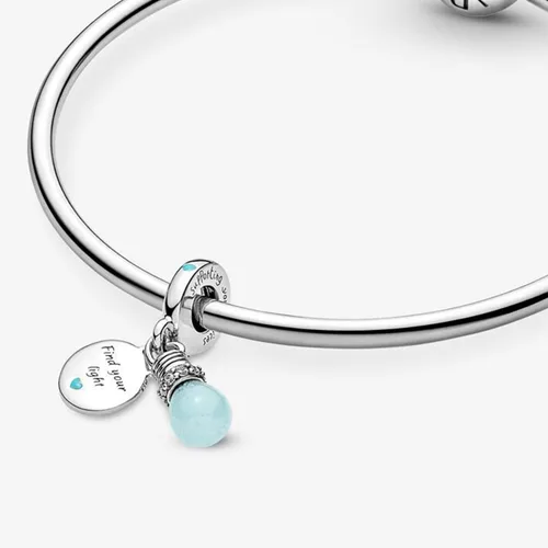 Vista 2 de Dije de cuentas de plata de ley 925 para pulseras, dijes de cumpleaños, Navidad, regalo del día de la madre para mujeres
