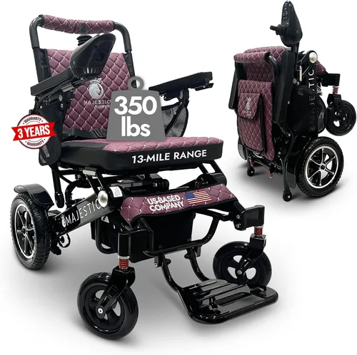 Vista 18 de Majestic - Sillas de ruedas eléctricas para adultos, capacidad de 350 libras, alcance de hasta 13 millas, silla de ruedas ligera para personas