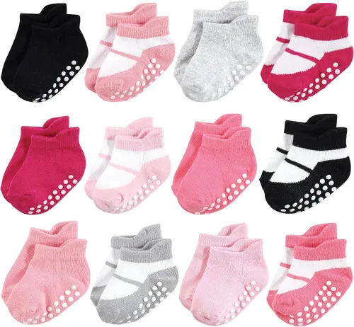 Vista 17 de Hudson Baby Calcetines antideslizantes unisex para bebé, Rosado