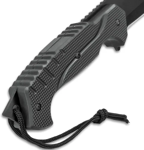 Vista 3 de Swamp Master Machete Knife Funda incluida Hoja de acero inoxidable Mango de TPU texturizado Cordón Longitud total de 24 pulgadas
