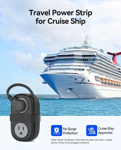 Vista 8 de Regleta de alimentación de viaje, ORICO 4 tomas de corriente 3 puertos USB (1 USB C) con cable de extensión corto envuelto de 4 pies, regleta
