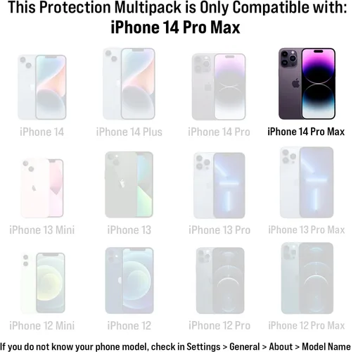 Vista 34 de Scooch Protector de pantalla 5 en 1 para iPhone 11 (paquete de 3) con protector de lente de cámara (paquete de 2) vidrio templado 9H de alta