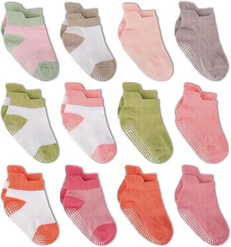 Vista 19 de Calcetines tobilleros antideslizantes Zaples para bebés con suelas antideslizantes para bebés, niños pequeños, niños y niñas