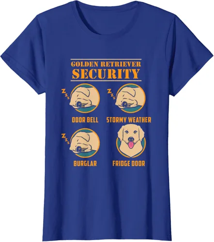 Vista 53 de Camisa Golden Retriever de seguridad Golden Retriever para perro divertido, Negro, S