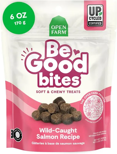 Vista 4 de Open Farm, Be Good Bites, golosinas suaves para entrenamiento de perros, pequeñas y masticables, hechas con ingredientes de origen ético