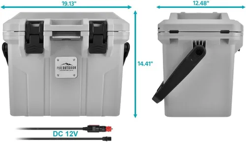 Vista 2 de Monoprice Emperor 15 - Refrigerador portátil de 15 litros con adaptador de enchufe de automóvil, 12 V CC para automóvil/SUV/camioneta/furgoneta/RV
