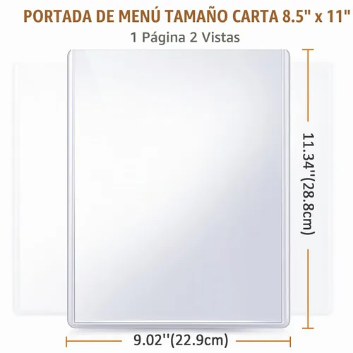 Vista 3 de tutata Fundas de menú de 8.5 x 11 pulgadas, paquete de 18, 2 cubiertas