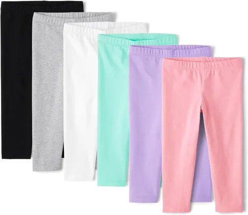 Vista 3 de The Children's Place and Toddler Assorted Solid Leggings, Multipacks