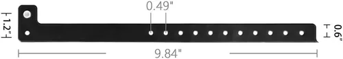 Vista 2 de Ouchan Pulseras de plástico negras – Paquete de 100 pulseras para eventos, club, música, reuniones, fiestas y festivales