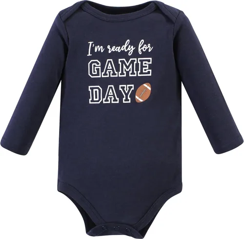 Vista 106 de Hudson Baby baby-boys Cotton Long-sleeve Bodysuits 5-pack