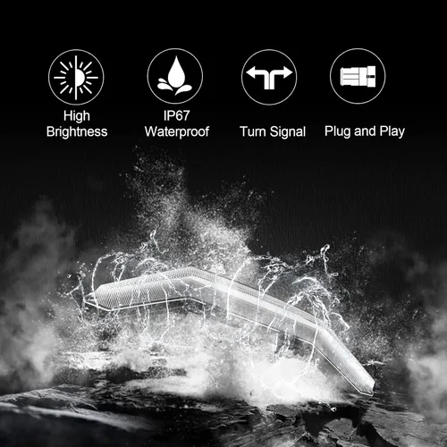 Vista 3 de RZR PRO - Luz de acento frontal con color de persecución, control remoto y Bluetooth, luz LED para parrilla central compatible con Polaris RZR PRO