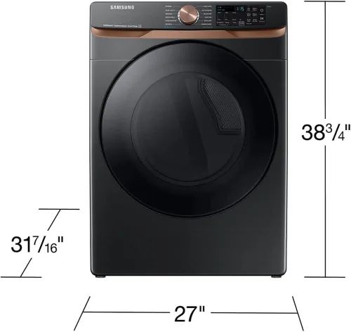 Vista 2 de Samsung DVE50BG8300V Secadora Eléctrica Inteligente de 7.4 Pies Cúbicos con Steam Sanitize+ y Sensor Dry – Negro Cepillado