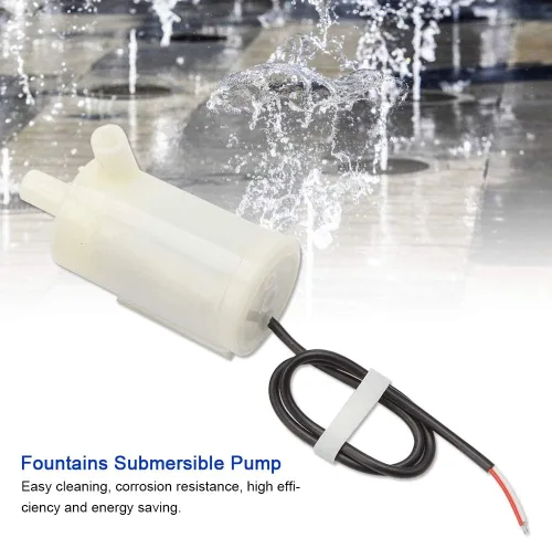 Vista 3 de Bomba de fuente de agua, bomba de agua sumergible portátil Dc 3V/5V/6V anfibio horizontal bajo ruido fuentes eléctricas mini Wasserpumpe