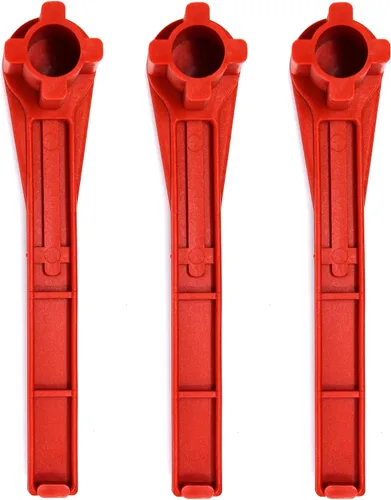 Vista 8 de JSP Manufacturing Llave de gas y bung llave de tambor sólido sin chispas (rojo) (1)