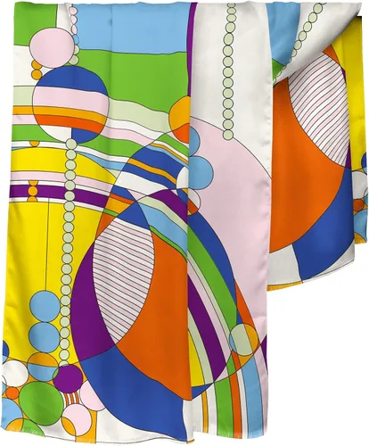 Vista 11 de RainCaper Bufanda de mezcla de seda para mujer Delaunay mujer portuguesa