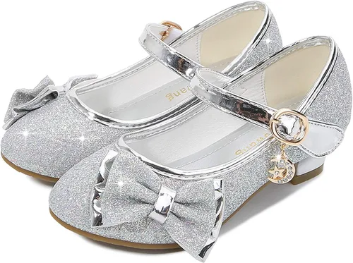 Vista 3 de Cadidi Dinos Zapatos de vestir para niñas, zapatos de fiesta de boda, zapatos de tacón Mary Jane Princesa (bebéniño pequeñoniño grande)