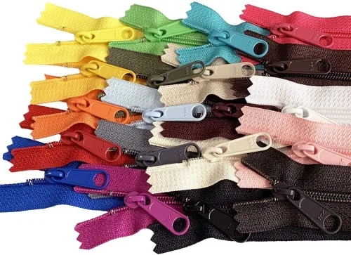Vista 3 de 20 unidades de colores mixtos Ykk número 4.5 bobina bolso cremallera o monedero cremalleras tirador largo hecho en Estados Unidos paquete bolsa
