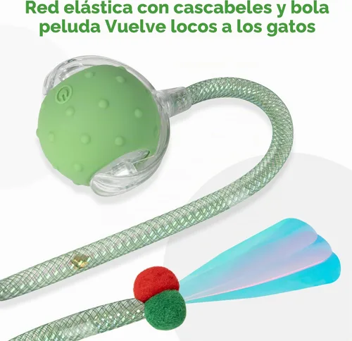 Vista 4 de Pelota interactiva para gatos, juguete móvil automático