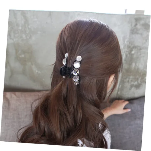 Vista 4 de FOMIYES Accesorios para el cabello con diamantes de imitación, pasadores de perlas, accesorios para el cabello de perlas, garras para el cabello