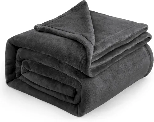 Vista 55 de Bedsure GentleSoft Bedding Manta de Vellón para Niñas y Niños - Mantas Pequeñas Suaves, Acogedoras y Bonitas para Viajes, 43x55 Pulgadas, Blanco