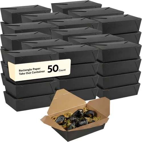 Vista 41 de Restaurantware Contenedor desechable para llevar, 30 oz / #1, negro