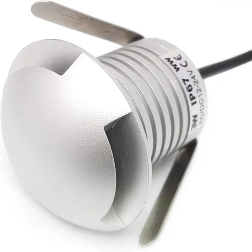 Vista 2 de 6 lámparas LED subterráneas impermeables de 3W DC12-24V DC 280LM para pozo subterráneo, emisión lateral, luz LED horizontal de aluminio direccional