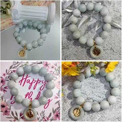 Vista 5 de Heavens Tvcz Joyería real de jade verde claro natural joyería de moda con dije de moneda prosperidad redonda por la suerte para mujeres y hombres
