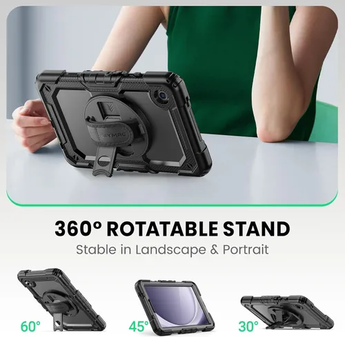 Vista 4 de SEYMAC Funda protectora resistente a prueba de golpes para Samsung Galaxy Tab A9 de 8.7 pulgadas 2023 (SM-X110/X115/X117), resistente a prueba