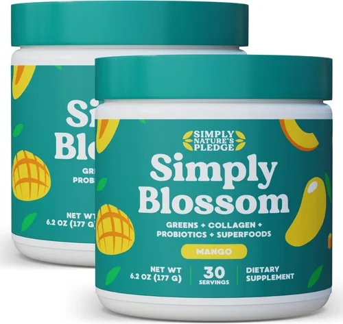 Vista 12 de Simply Blossom Nutrition - Verduras diarias y superalimentos en polvo + colágeno + probióticos para la salud digestiva de las mujeres y alivio