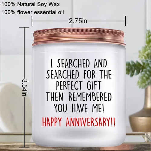 Vista 6 de Velas de feliz aniversario, regalos para ella, él, pareja, 1, 2, 5, aniversario de un año, regalos románticos para esposa, marido, novia, novio