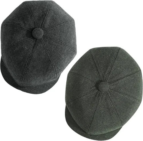 Vista 16 de Gorra de taxista Senker Fashion para hombre, gorra irlandesa clásica de 8 paneles de mezcla de lana para hombre mayor